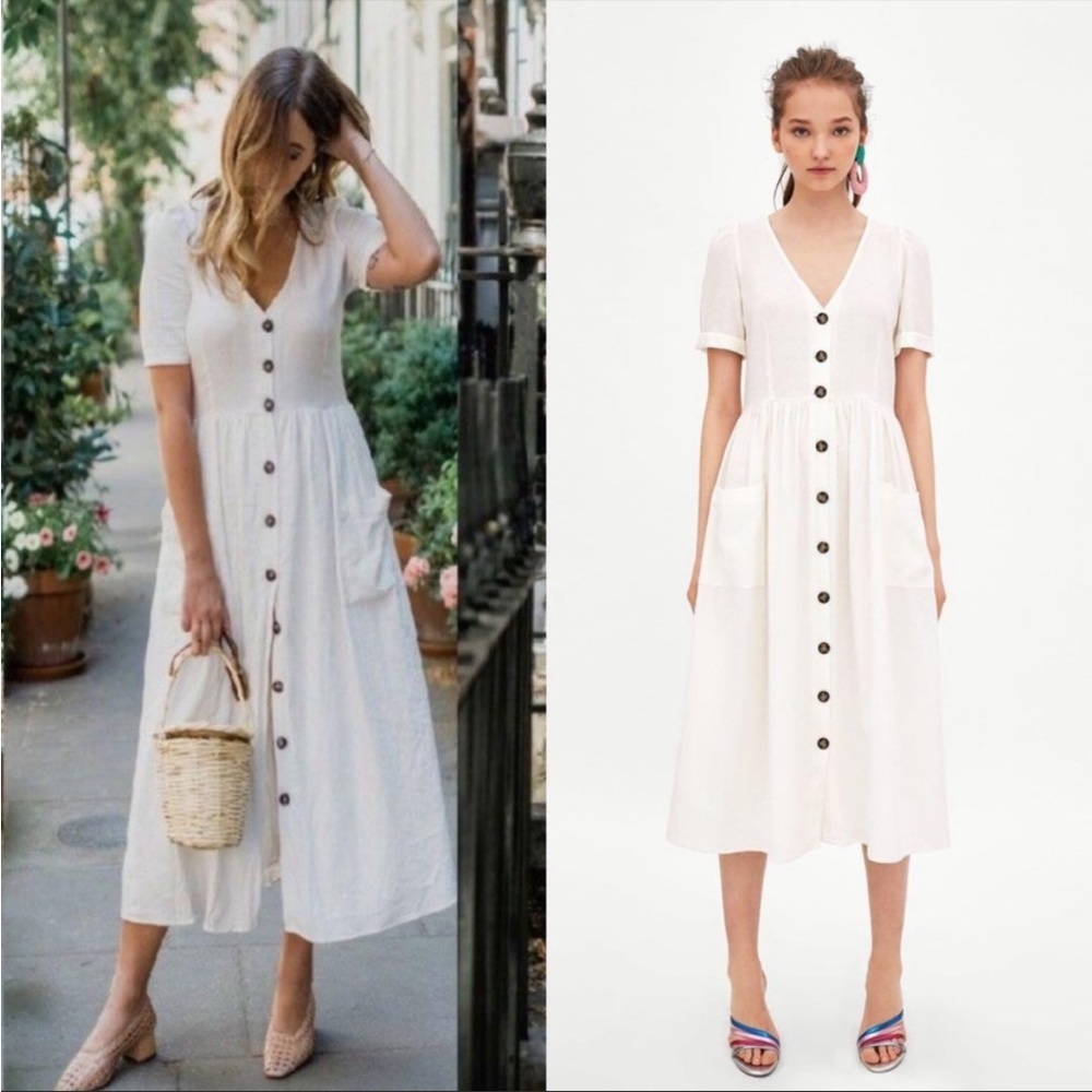 Zara linen dress M